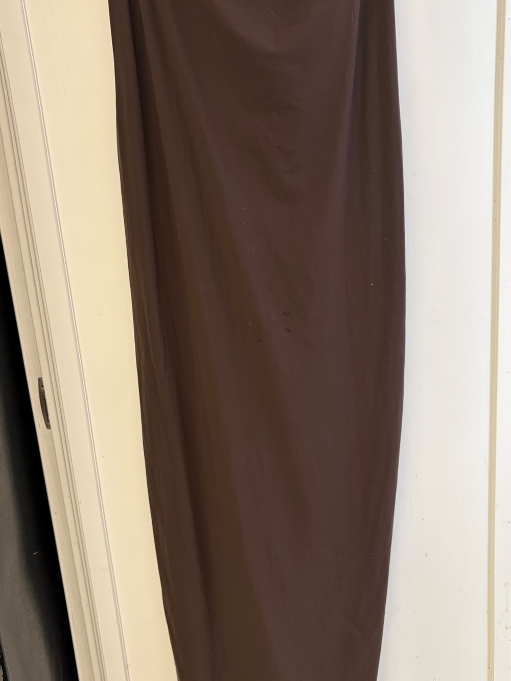 SKIMS Chocolate Brown Long Bodycon Skirt